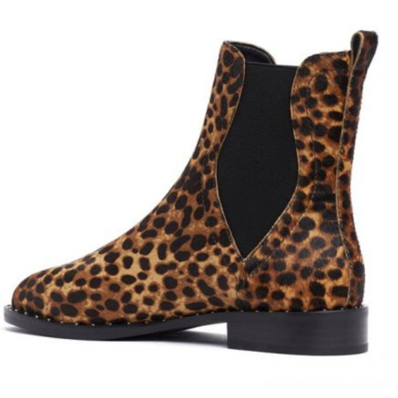 Rebecca Minkoff Leopard Print Sabeen Genuine Calf Hair Chelsea Boot NEW Size 7.5 - Picture 7 of 15